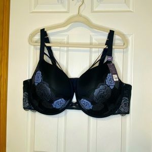 COPY - NWT Lane Bryant balconette bra with strap details in the front. Size 50DD